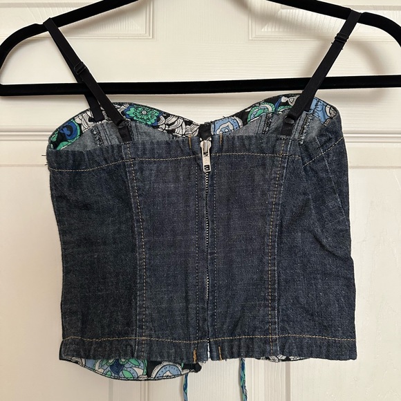 Vintage Baby Phat | Jean Corset Top with Lace up front | S - Picture 3 of 3